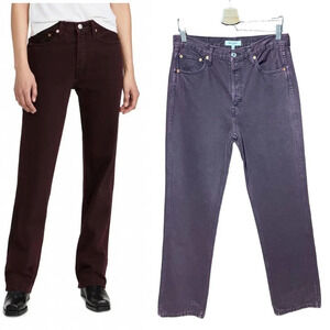 Re/Done‎ 90s High Rise Loose Jeans Wine Dipped Denim Size 29